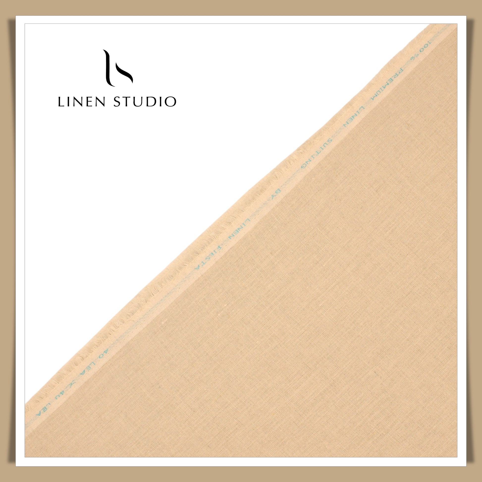 Premium Linen Suiting 40 Lea - Sand Colour - Linen Studio