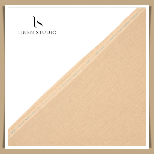 Premium Linen Suiting 40 Lea - Sand Colour - Linen Studio