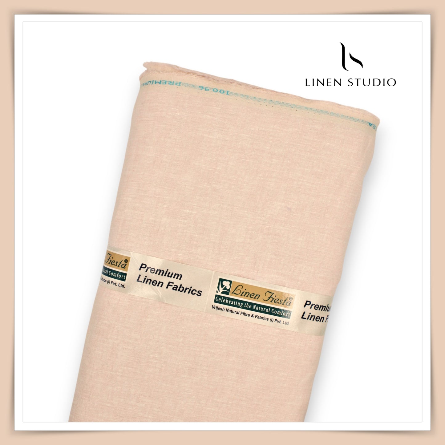 Premium Linen Suiting 40 Lea - Light Peach (Fast Selling)