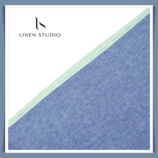 Premium Linen Suiting 40 Lea - Cornflower Blue - Linen Studio