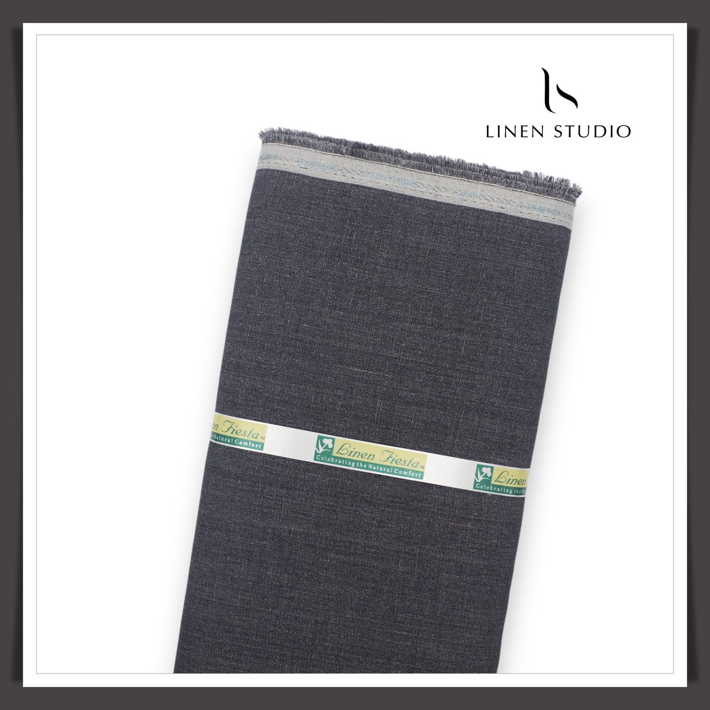 Premium Linen Suiting 40 Lea - Lead Grey - Linen Studio