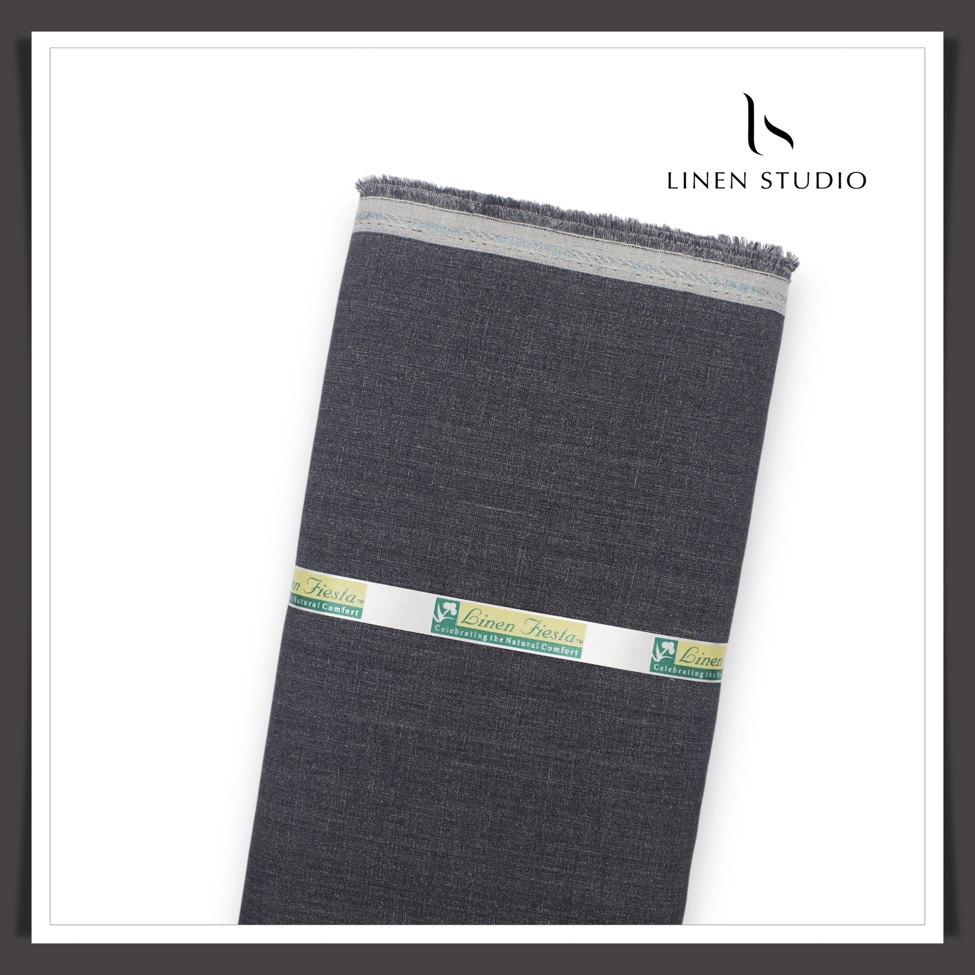 Premium Linen Suiting 40 Lea - Lead Grey - Linen Studio