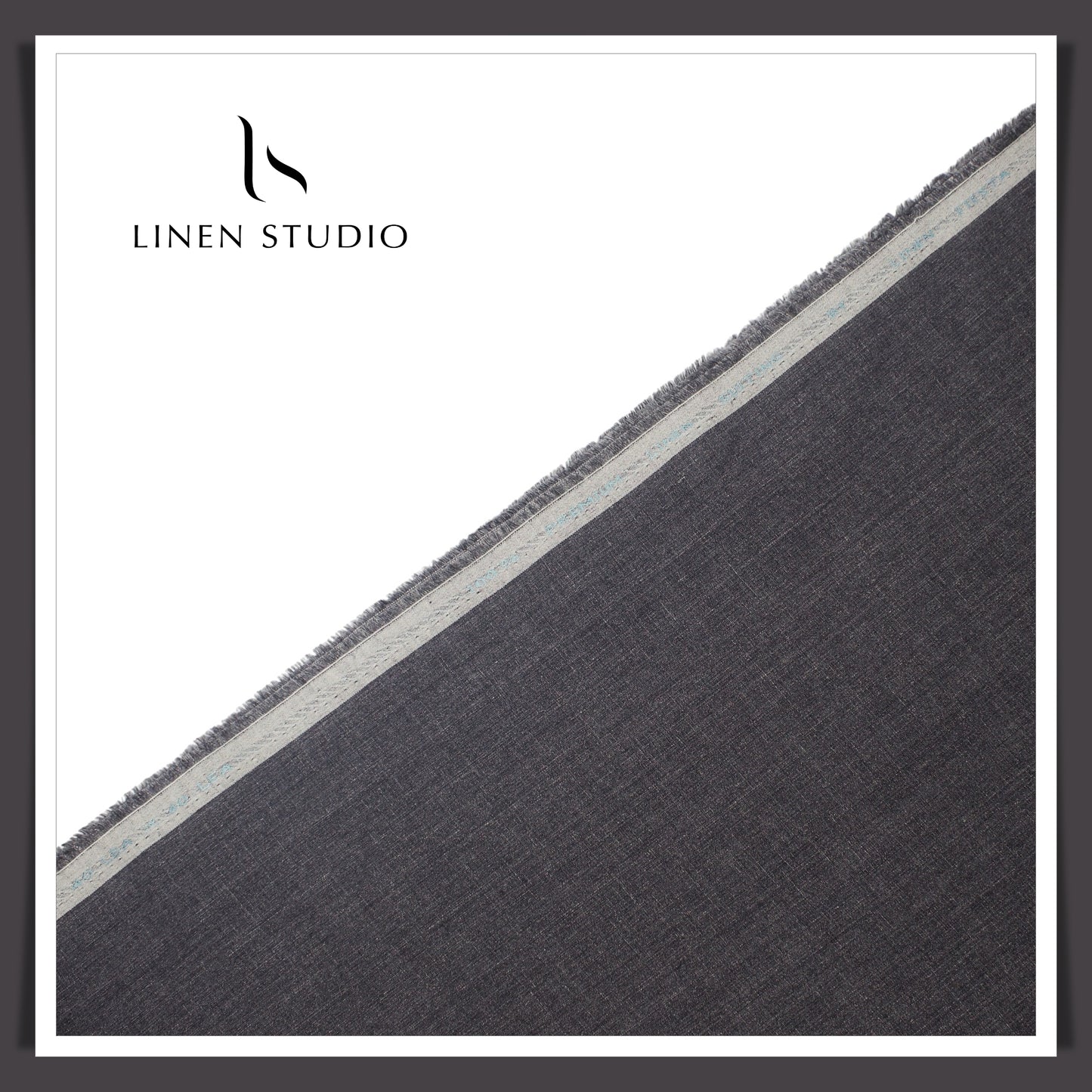 Premium Linen Suiting 40 Lea - Lead Grey - Linen Studio