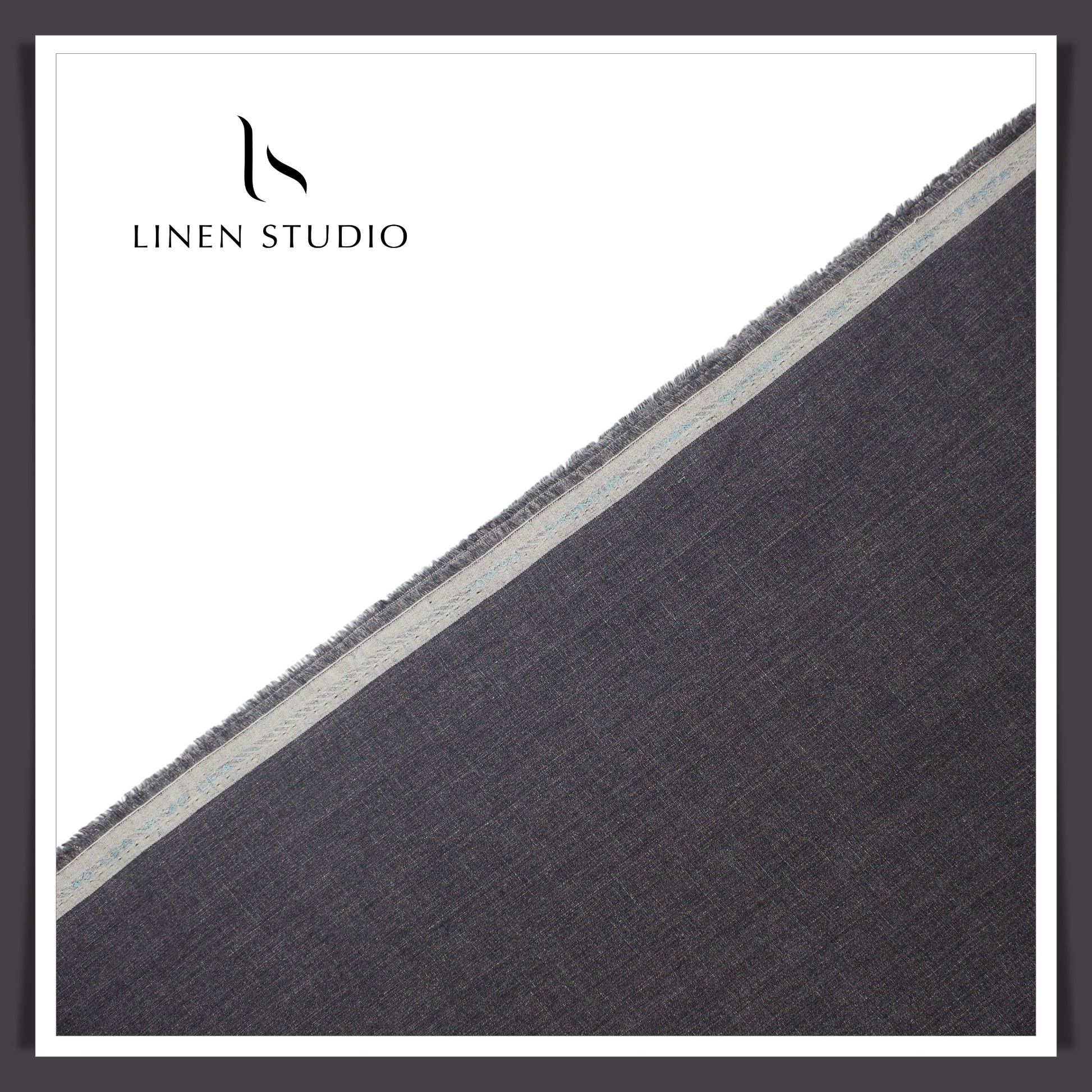Premium Linen Suiting 40 Lea - Lead Grey - Linen Studio