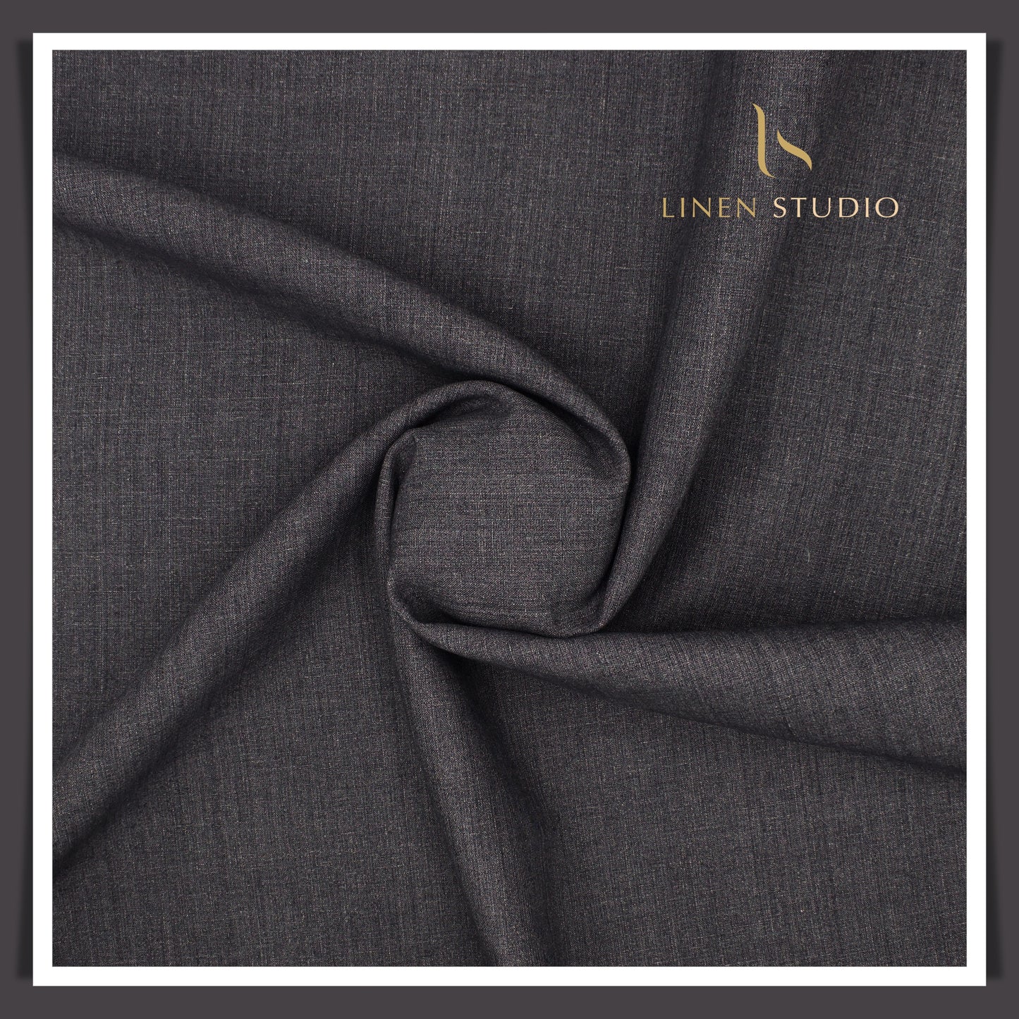 Premium Linen Suiting 40 Lea - Lead Grey - Linen Studio