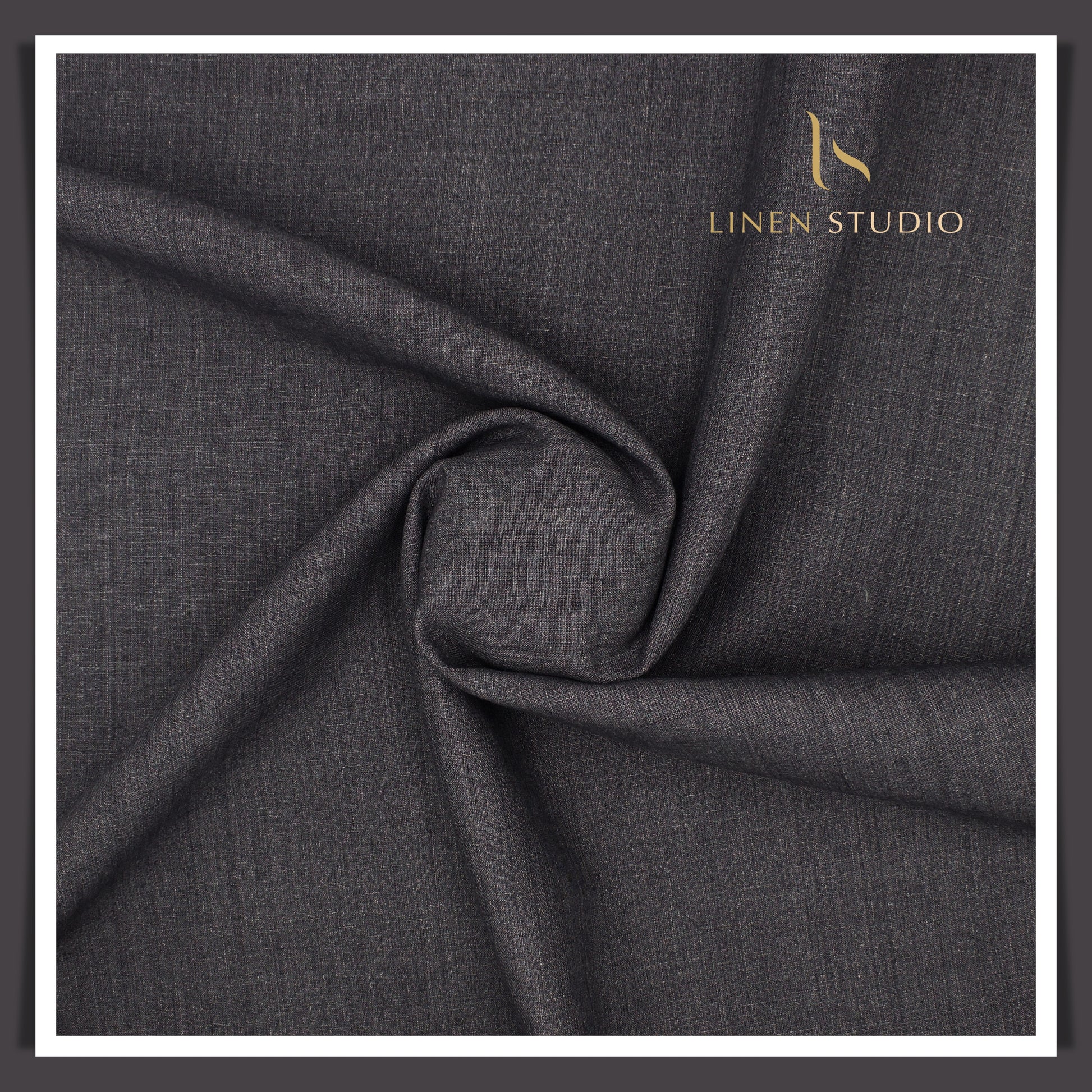 Premium Linen Suiting 40 Lea - Lead Grey - Linen Studio