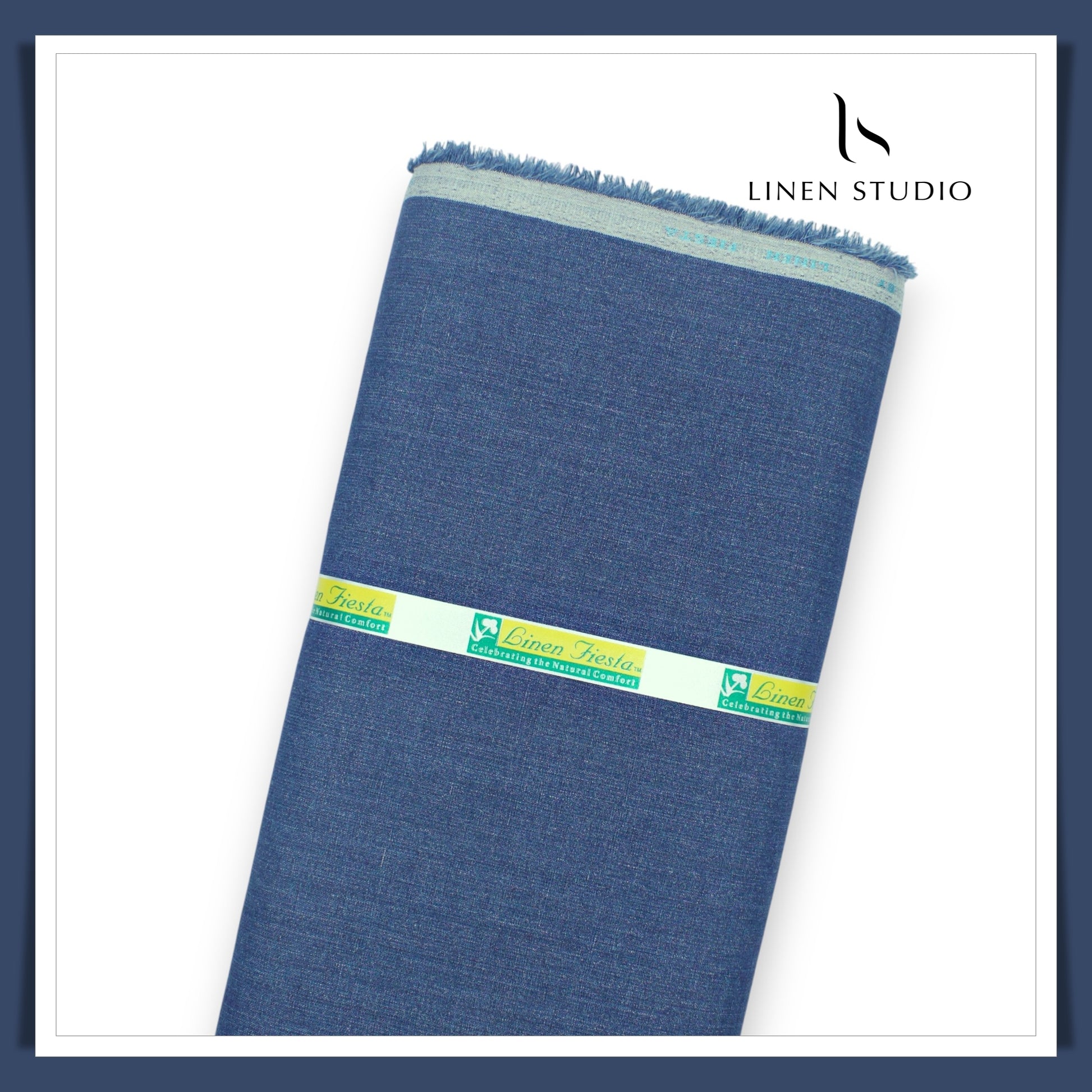 Premium Linen Suiting 40 Lea - Cobalt Blue - Linen Studio