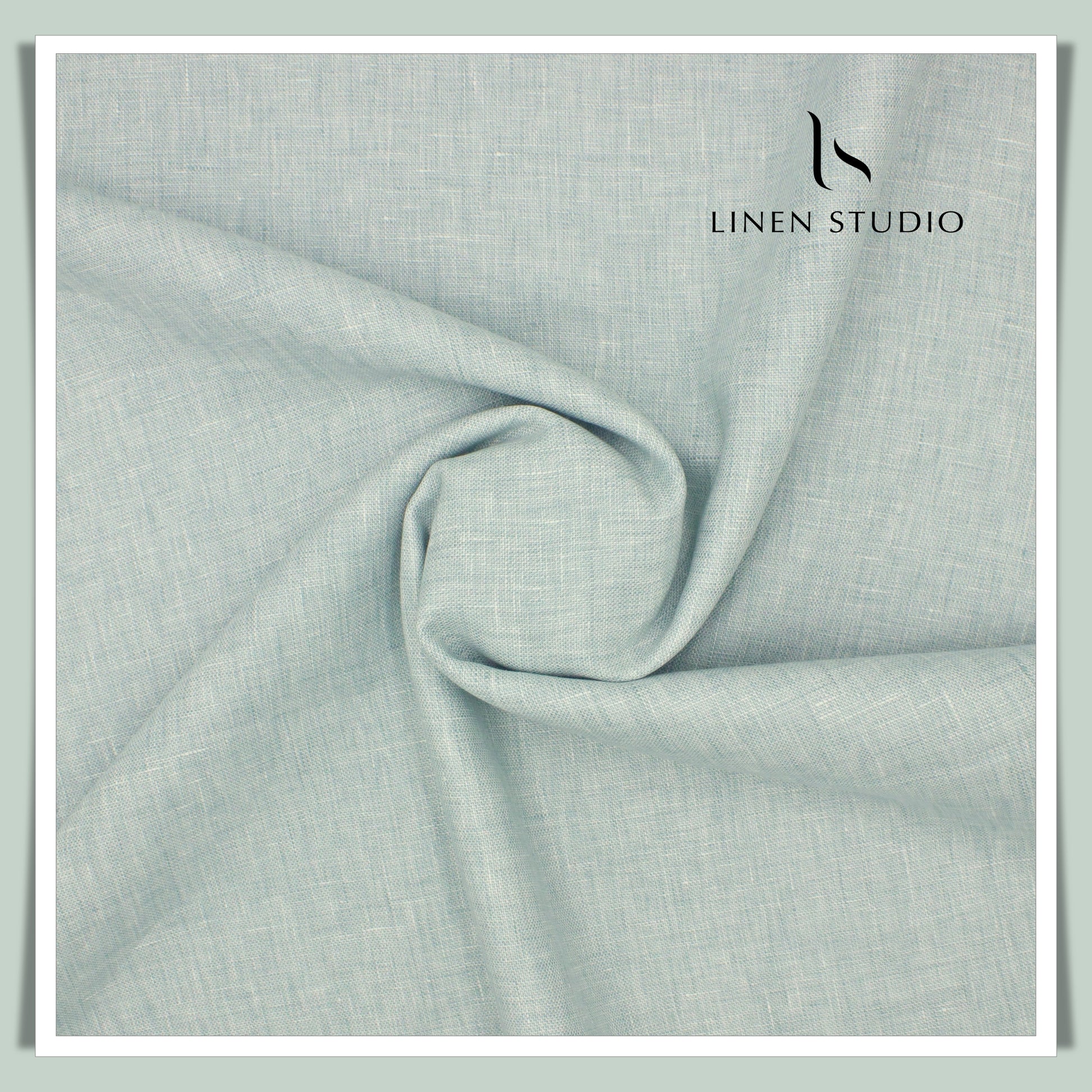 Premium Linen Suiting 40 Lea Textured - Celeste Blue (Zoom in) - Linen Studio