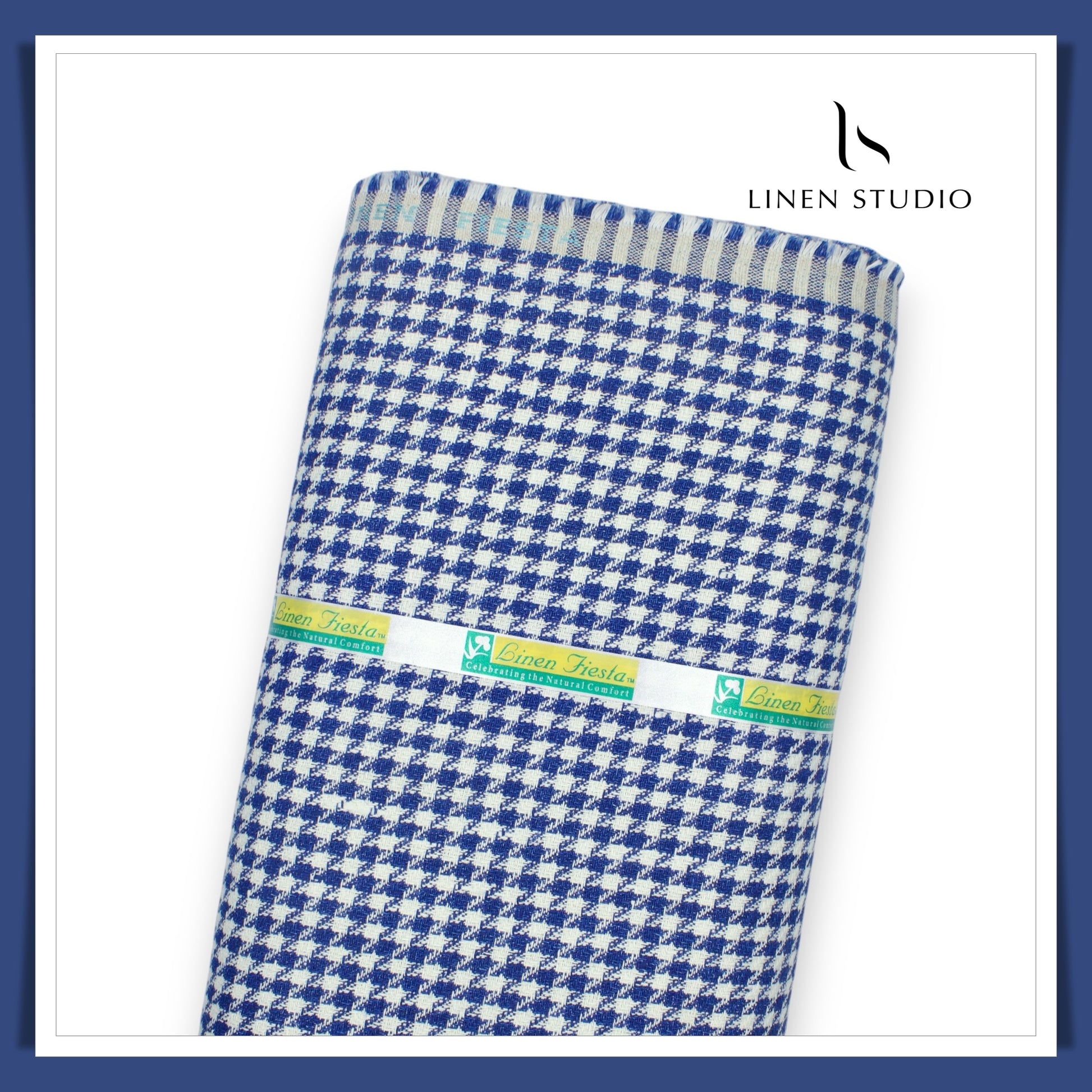 Tweed Pure Linen Jacket Fabric - Shephard's Checks 03 (Zoom in) - Linen Studio