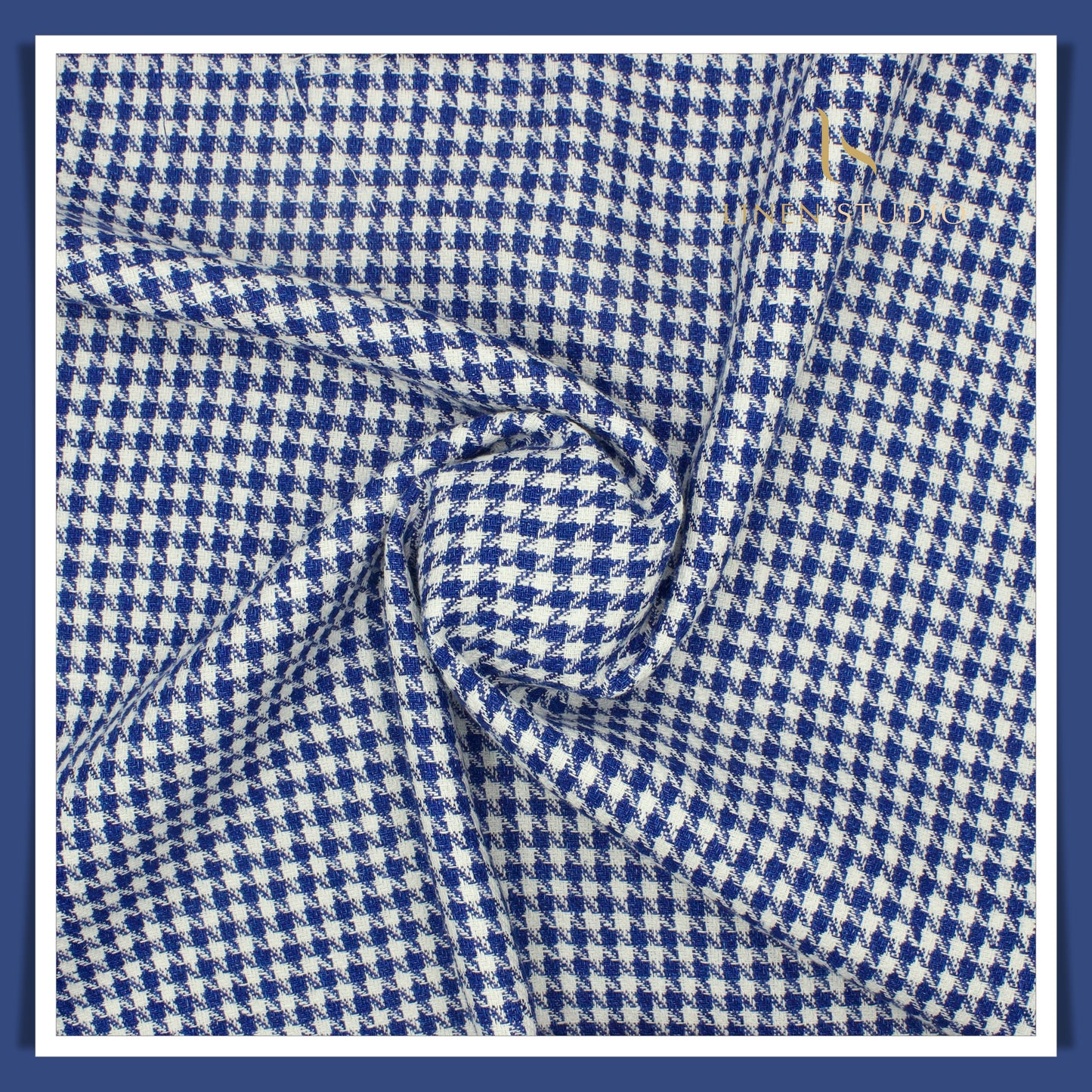 Tweed Pure Linen Jacket Fabric - Shephard's Checks 03 (Zoom in) - Linen Studio