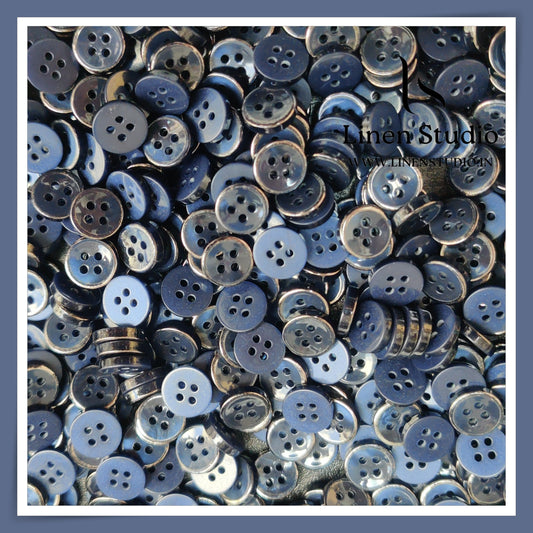 Round Rim 4 Hole Ringed Shirt Buttons - I023-18L