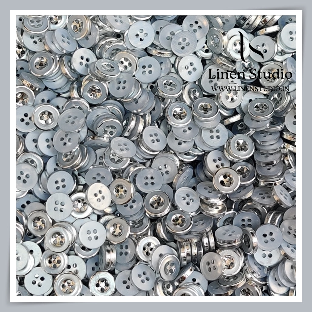 Round Rim 4 Hole Ringed Shirt Buttons - I023-18L(1)