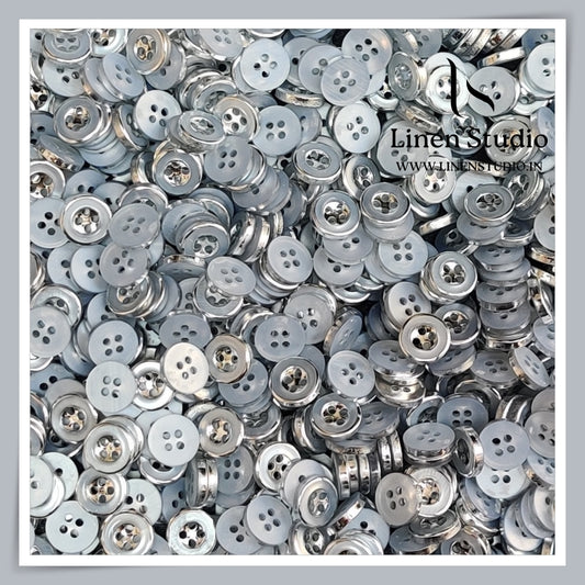 Round Rim 4 Hole Ringed Shirt Buttons - I023-18L(1)