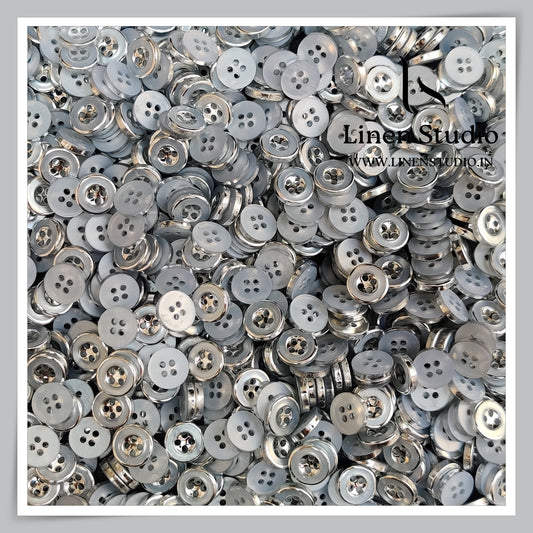 Round Rim 4 Hole Ringed Shirt Buttons - I023-18L(17)