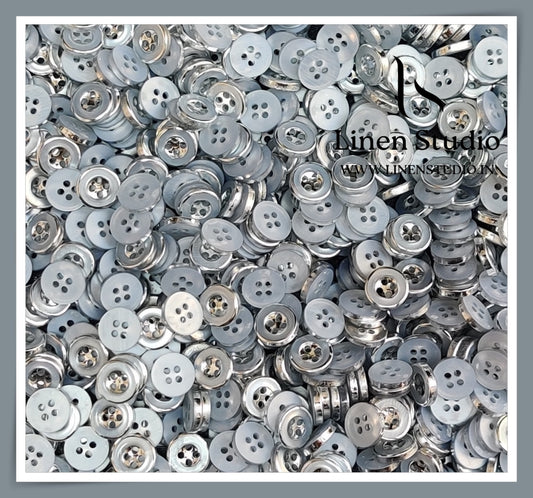 Round Rim 4 Hole Ringed Shirt Buttons - I023-18L(18)