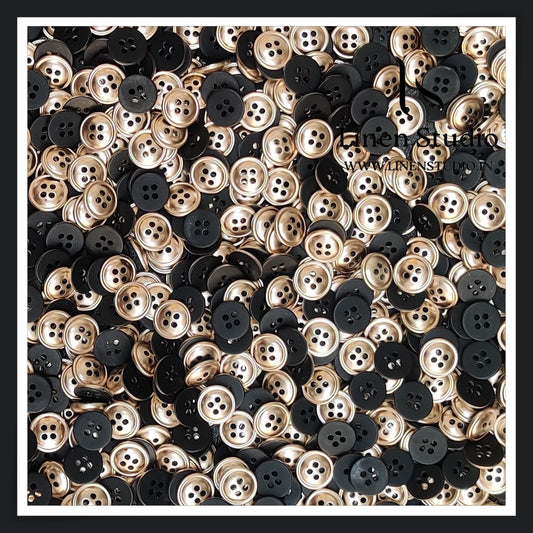 Round Rim 4 Hole Ringed Shirt Buttons - I023-18L(21)