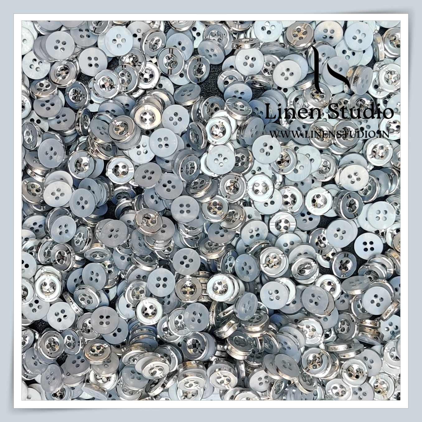 Round Rim 4 Hole Ringed Shirt Buttons - I023-18L(22)