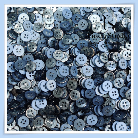 Round Rim 4 Hole Ringed Shirt Buttons - I023-18L(5)