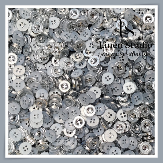 Round Rim 4 Hole Ringed Shirt Buttons - I023-18L(9)
