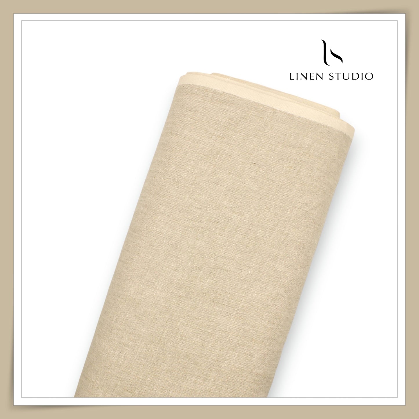 Linen Club 60 Lea Pure Linen Shirting W/O SEL - Oatmeal (45% SALE) (NEW)