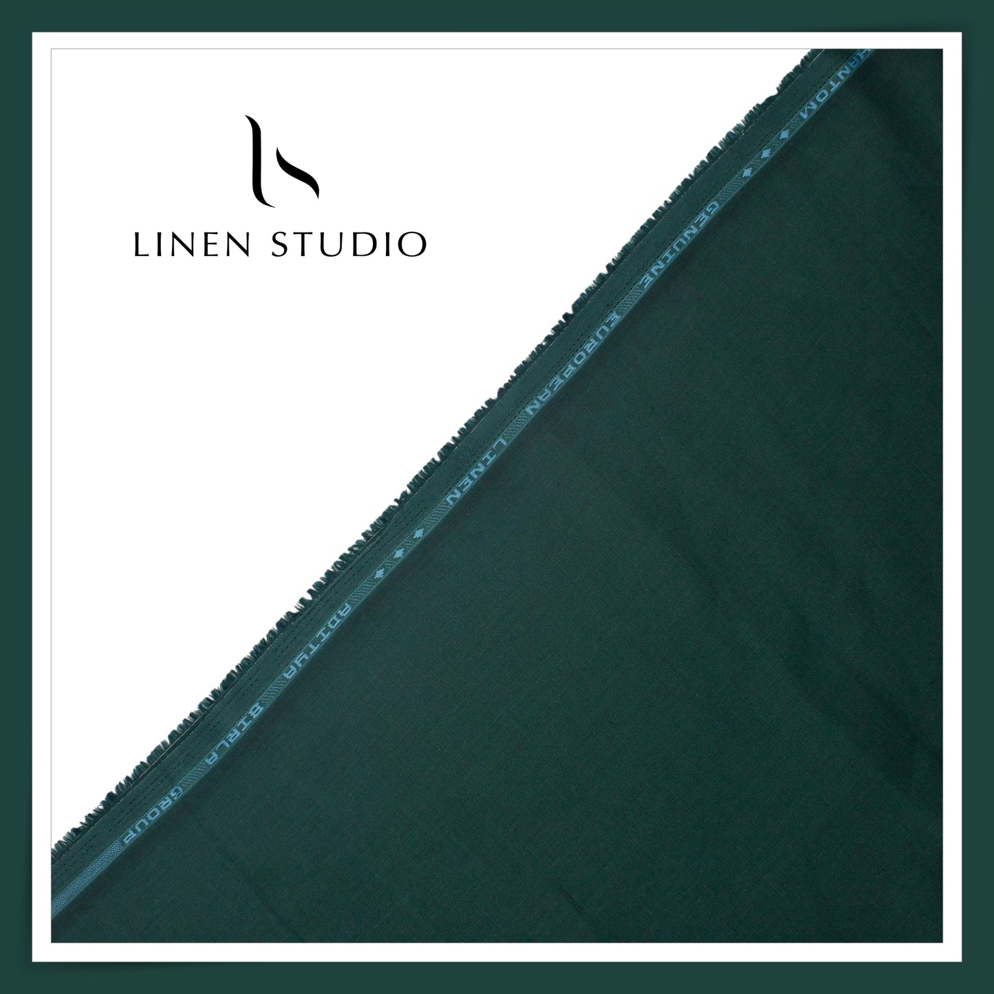70 Lea Plain Colour Shirting by Linen Club - Gable Green (NEW) (Limited Stock)
