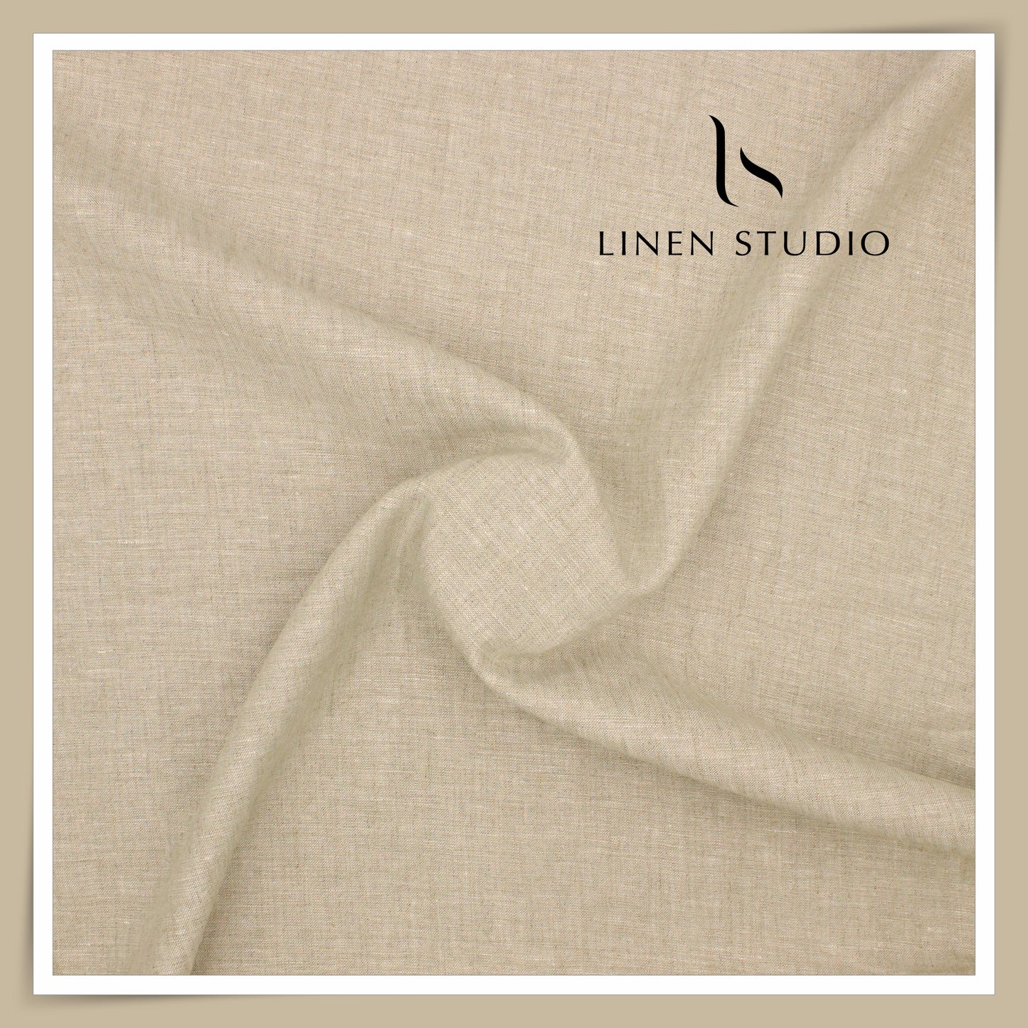 Linen Club 60 Lea Pure Linen Shirting W/O SEL - Oatmeal (45% SALE) (NEW)