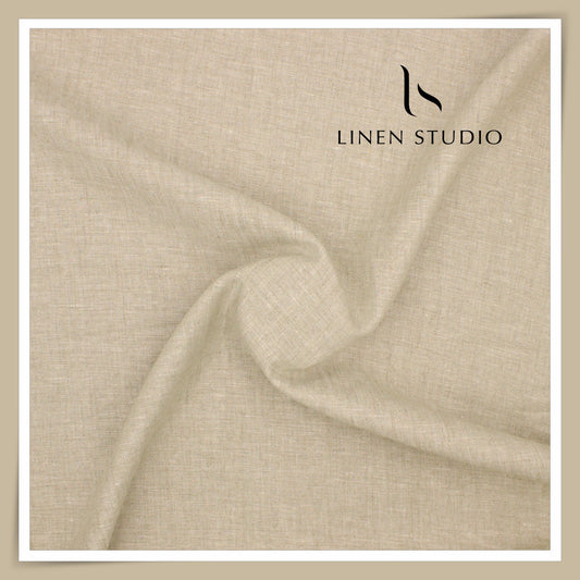 Linen Club 60 Lea Pure Linen Shirting W/O SEL - Oatmeal (45% SALE) (NEW)