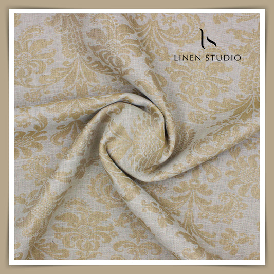 Illuminated Gold Jacquard - Jacket Fabric (thick) - Linen Studio