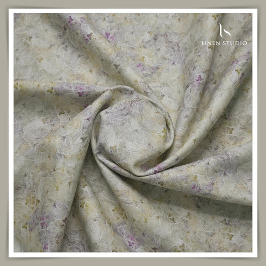 60 Lea Digital Printed Irish Linen Shirting - 0770 (30% SALE)