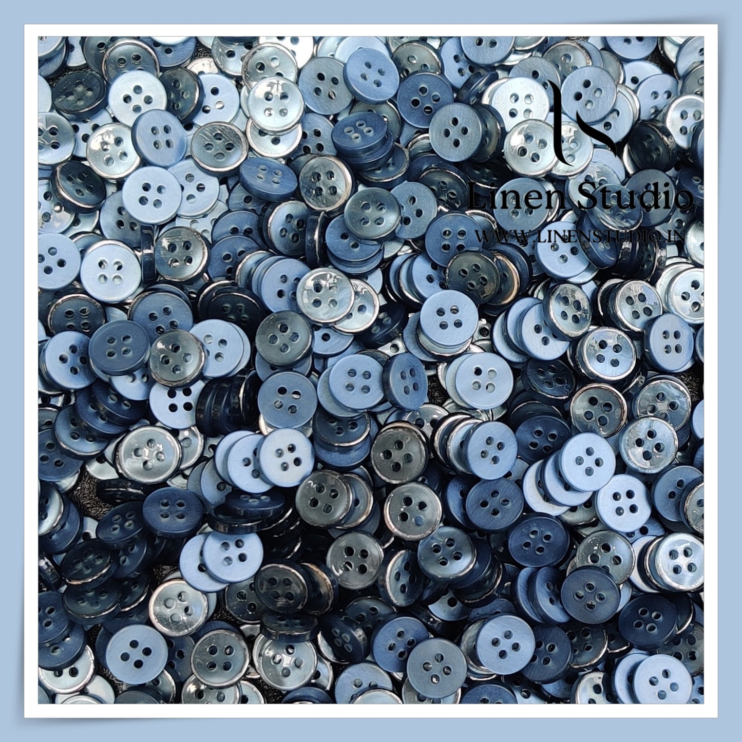 Round Rim 4 Hole Ringed Shirt Buttons - IMG_5