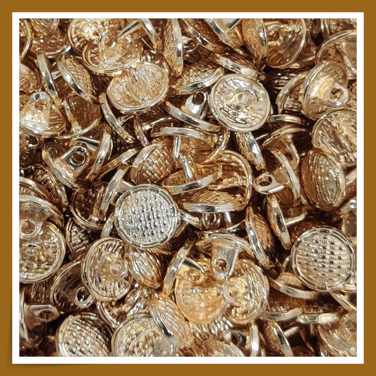 Gold Coloured Designer Metal Buttons - Golden Dots (NEW)