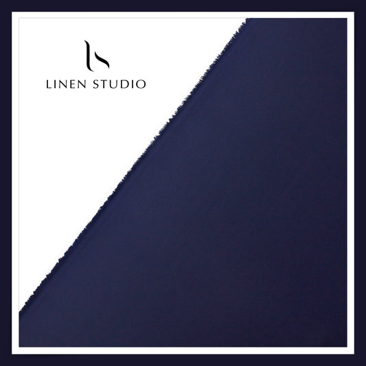 100% Wrinkle Free Poly Viscose Blended Suiting - Ebony Blue (70% SALE) (NEW)