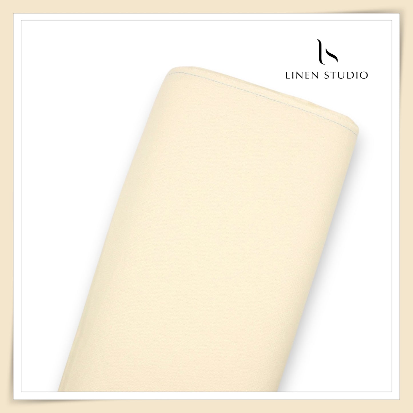 Linen Club 25 Lea Heavy Weight Pure Linen Suiting W/O SEL - Cream (30% SALE) (NEW) (Zoom In)