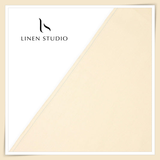 Linen Club 25 Lea Heavy Weight Pure Linen Suiting W/O SEL - Cream (30% SALE) (NEW) (Zoom In)