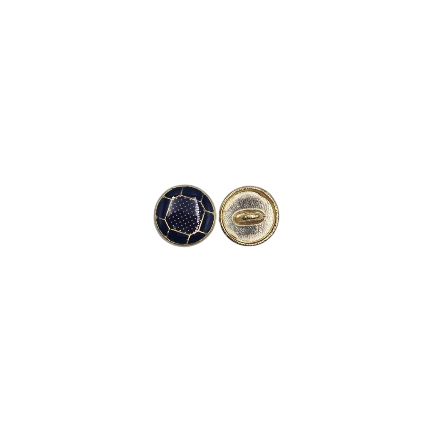 Textured Dark Blue Enamel Designer Metal Buttons - DARK BLUE