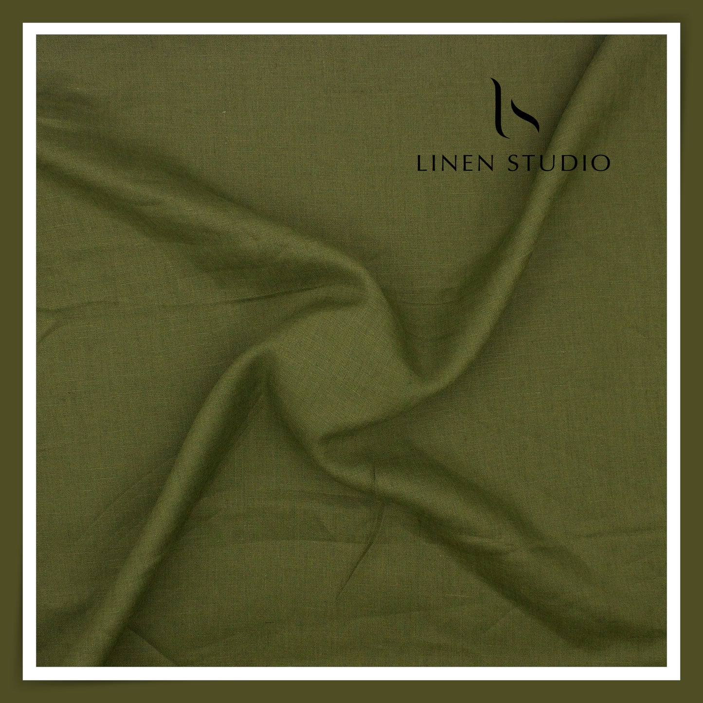 70 Lea Plain Colour Shirting by Linen Club - Army Green (NEW) (Limited Stock)