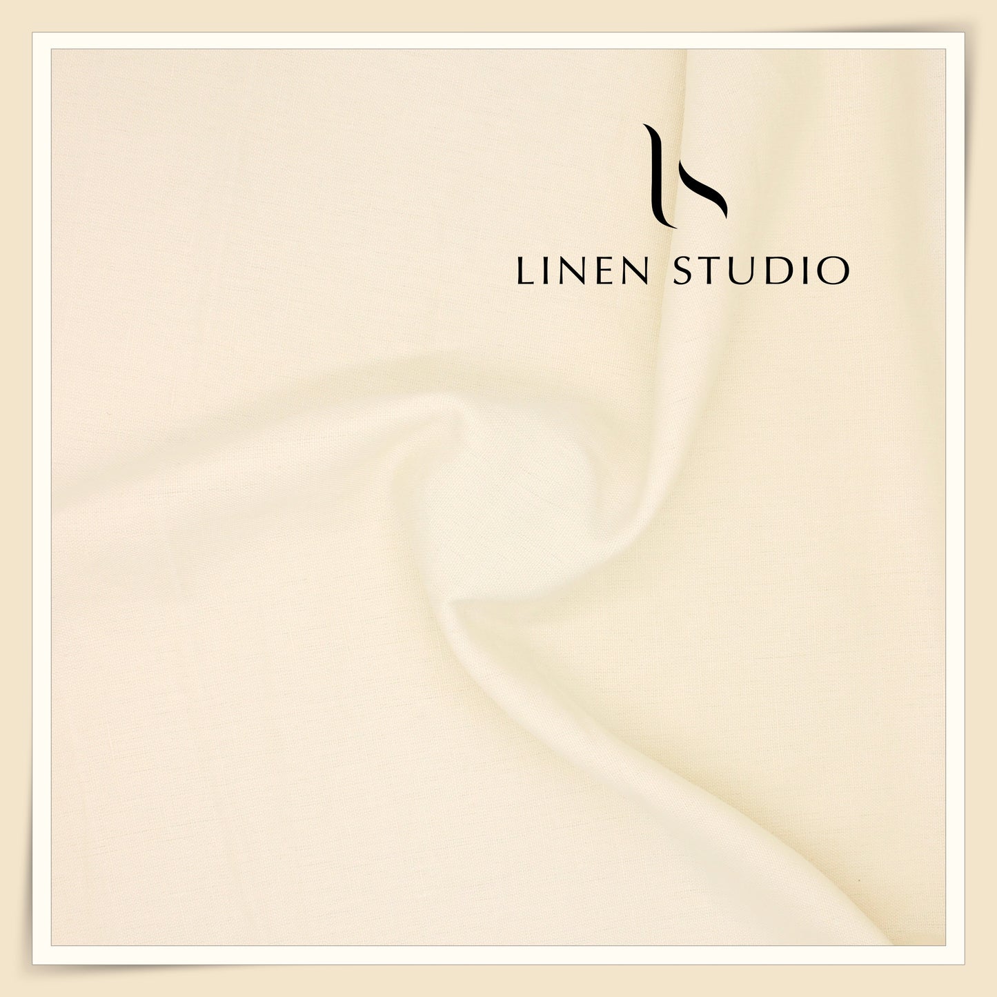 Linen Club 25 Lea Heavy Weight Pure Linen Suiting W/O SEL - Cream (30% SALE) (NEW) (Zoom In)