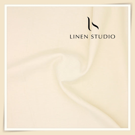 Linen Club 25 Lea Heavy Weight Pure Linen Suiting W/O SEL - Cream (30% SALE) (NEW) (Zoom In)