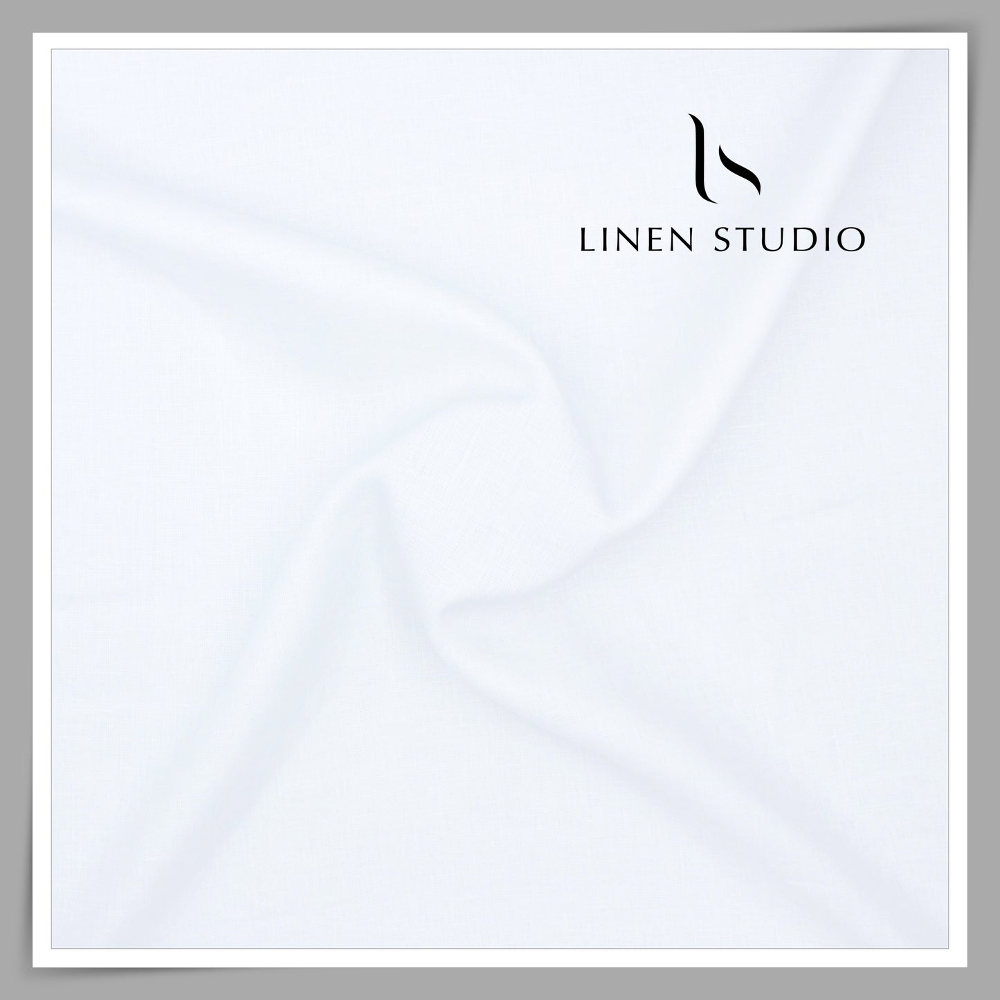 40 Lea x 40 Lea Pure Linen Plain Shirting by Linen Fiesta - Bright White (NEW) (Limited Stock)
