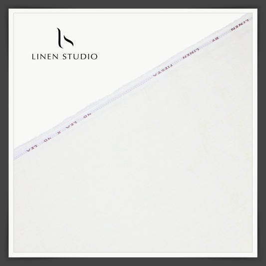 Linen Fiesta 40 Lea Plain Shirting - Off White (NEW)
