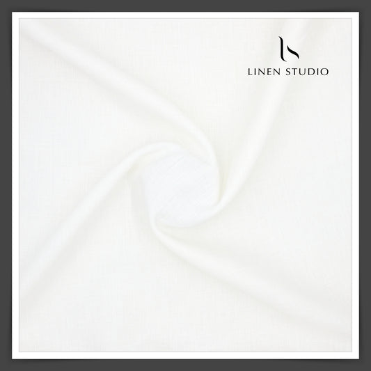 Linen Fiesta 40 Lea Plain Shirting - Off White (NEW)