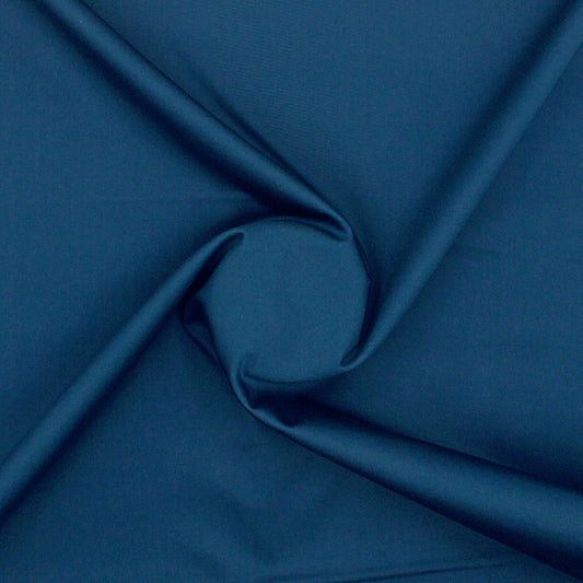 2 Ply 100% Cotton Suiting by Burgoyne Ireland - Regal Blue (Satin Finish)