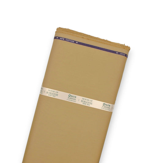 2 Ply 100% Cotton Suiting by Burgoyne Ireland - Dark Beige (Satin Finish)