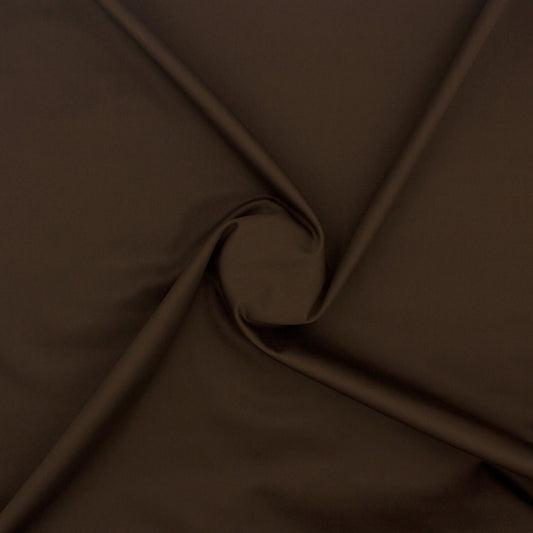 2 Ply 100% Cotton Suiting by Burgoyne Ireland - Mocha Brown (Satin Finish)