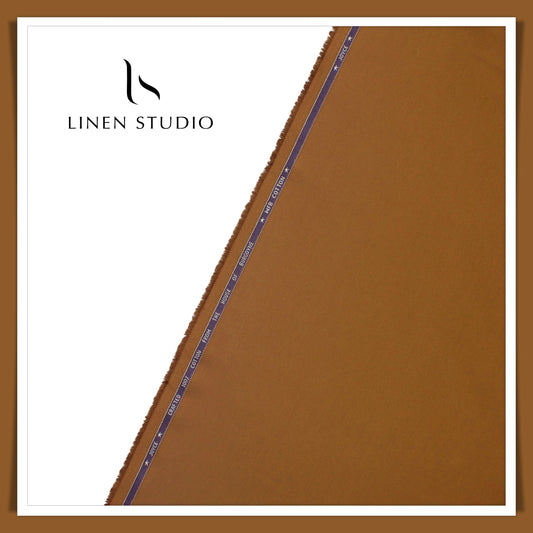 2 Ply 100% Cotton Suiting by Burgoyne Ireland - Potters Brown (Satin Finish)