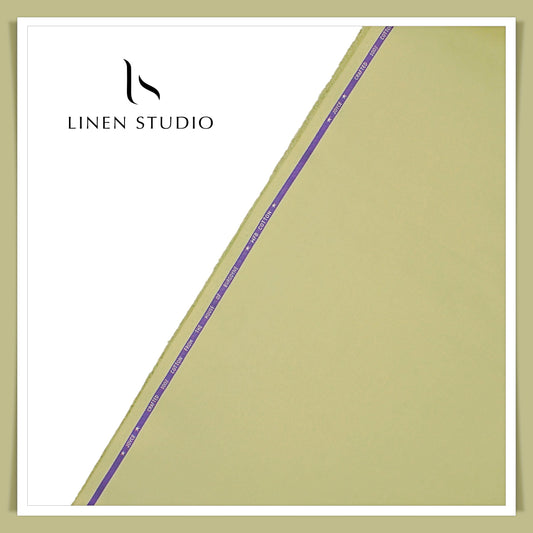 2 Ply 100% Cotton Suiting by Burgoyne Ireland - Pale Green (Satin Finish)