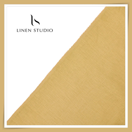 Linen Studio 60 Lea Pure Linen Shirting - Wooden Gold (50% SALE) (NEW)