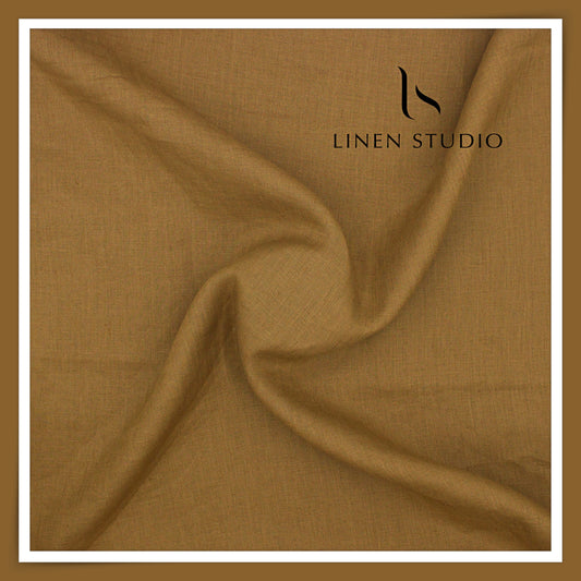 70 Lea Plain Colour Shirting by Linen Club - Wood Brown (NEW) (Limited Stock)