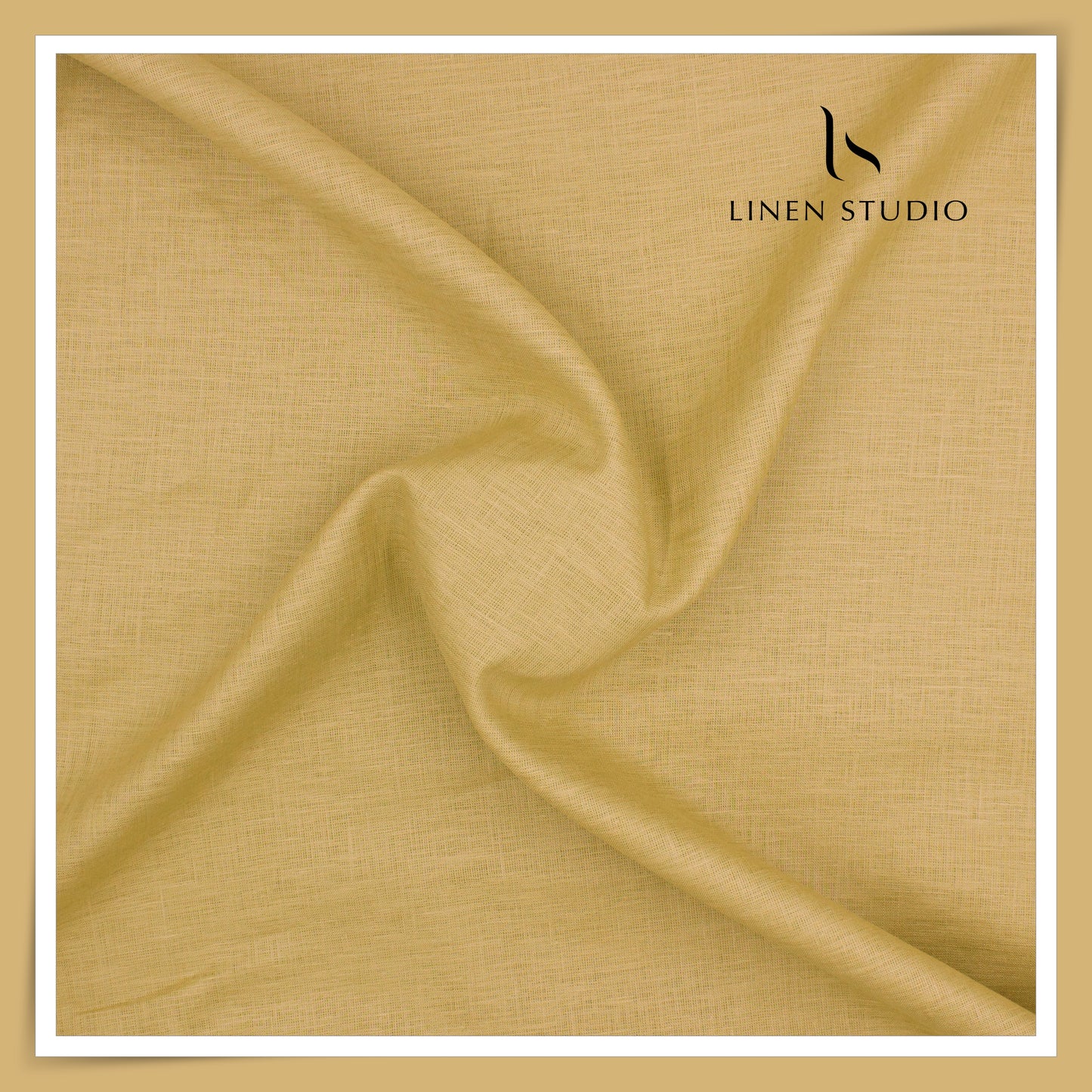Linen Studio 60 Lea Pure Linen Shirting - Wooden Gold (50% SALE) (NEW)
