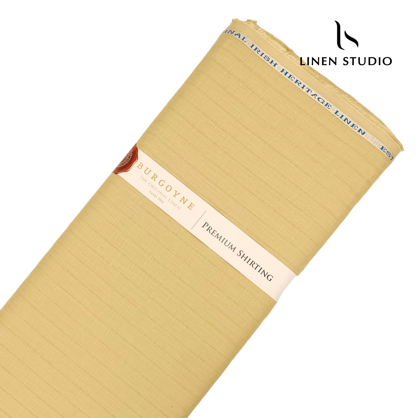 Mellow Yellow Self Stripe - Pure Linen 70 Lea - Linen Studio